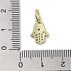 Brass Micro Pave Cubic Zirconia Charms KK-E092-25G-02-3