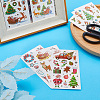 Christmas Theme Pattern Removable Temporary Water Proof Tattoos Paper Stickers AJEW-WH0347-01-3