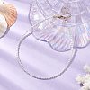 3mm Rond Natural Shell Pearl Beaded Necklace for Women NJEW-JN05077-2