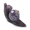 Natural Amethyst Carved Healing Snail Figurines G-K342-02A-3