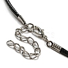 Waxed Cord Necklaces NJEW-P310-08P-01-3