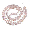 Electroplate Opaque Solid Color Glass Beads Strands EGLA-N002-25-B06-2