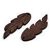 Natural Wenge Wood Pendants WOOD-T023-39-3