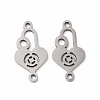 201 Stainless Steel Connector Charms STAS-K251-088P-1