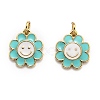 Brass Enamel Charms KK-O135-01E-1