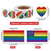 SUPERFINDINGS 2 Roll 2 Style Stickers Roll and 8 Sheets 2 Style Rectangle with Rainbow Waterproof PVC Sticker DIY-FH0003-87-5