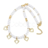 6mm Round ABS Imitation Pearl Beaded Necklaces NJEW-P317-12C-G-2