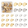 32Pcs 8 Styles 201 Stainless Steel Stud Earring Findings STAS-TA0001-93-1