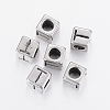 304 Stainless Steel Large Hole Letter European Beads STAS-H428-01AS-T-1