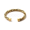 Ion Plating(IP) 304 Stainless Steel Mesh Twist Rope Open Cuff Bangle for Women BJEW-P283-16G-2