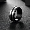 Fashionable 316L Titanium Steel Wide Band Rings for Men RJEW-BB07106-9-4