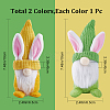 Gorgecraft 2Pcs 2 Colors Easter Cloth Bunny Gnome Doll Ornament AJEW-GF0007-78B-2