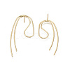 Brass Stud Earrings KK-S350-045G-2