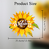 Sunflower MDF Wood Home Decorations HJEW-WH0049-002-2