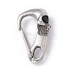 304 Stainless Steel Push Gate Snap Keychain Clasps STAS-G290-01P-2