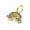 Brass Micro Pave Colorful Cubic Zirconia Pendants KK-H475-12G-2