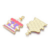 Circus Theme Alloy Enamel Pendants ENAM-P246-02D-2