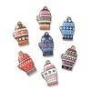 35Pcs 7 Styles Alloy Printed Pendants PALLOY-CJ0002-56-7