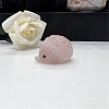 Natural Rose Quartz Carved Healing Hedgehog Figurines PW-WG32934-03-1