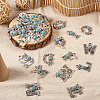 26Pcs 26 Styles Alloy Letter Pendants with Resin Imitation Synthetic Turquoise FIND-TA0003-70-6