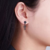 SHEGRACE Titanium Steel Barbell Cartilage Earrings JE742A-5