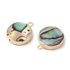 Natural Paua Shell Pendants SHEL-P017-23G-2