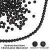 Synthetic Black Stone Beads Strands G-AR0002-08-2