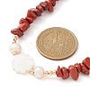 Natural Mixed Gemstone & Pearl & Shell Beaded Chains Necklace NJEW-JN04346-4