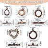 SUPERFINDINGS 10 Sets 5 Styles Brass Toggle Clasps KK-FH0004-14-2