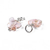 Faceted Transparent Glass Charms GLAA-T024-06K-3