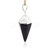 Cone Pendulum Black Agate Pendants G-N0057-14-3