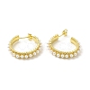 ABS Pearl Beaded Ring Stud Earrings EJEW-E273-16LG-1