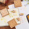 Wooden Stamps AJEW-BK0001-006-5