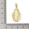 Rack Plating Brass Micro Pave Cubic Zirconia Pendants KK-C052-16G-3