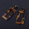 Alloy and Cellulose Acetate(Resin) Dangle Earrings X-EJEW-G216-D02-3