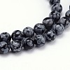 Natural Snowflake Obsidian Round Bead Strands G-J303-09-10mm-3