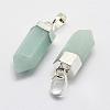 Natural Gemstone Pointed Pendants G-G720-10-3