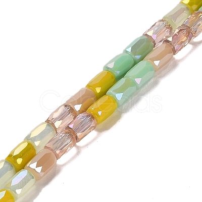 Electroplate Glass Beads Strands EGLA-D030-08H-1