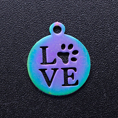 Ion Plating(IP) 201 Stainless Steel Pet Charms STAS-Q201-JN212-1