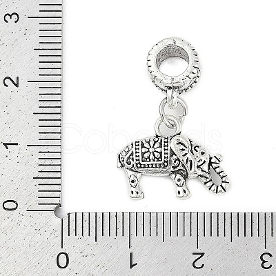 Rack Plating Brass European Dangle Charms KK-R200-09AS-02-1