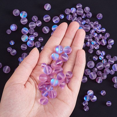 Synthetic Moonstone Beads Strands G-SZ0001-81B-1