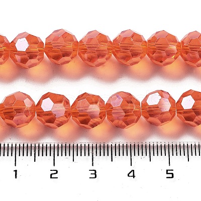 Electroplate Transparent Glass Beads Strands EGLA-A035-T10mm-A05-1