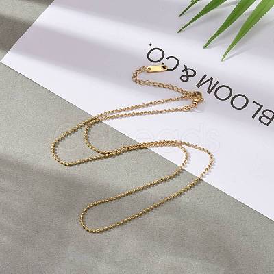 304 Stainless Steel Ball Chain Necklaces NJEW-JN03488-02-1