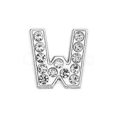 Eco-Friendly Zinc Alloy Slide Charms ALRI-WH0001-01P-W-1