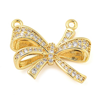 Rack Plating Brass Micro Pave Cubic Zirconia Pendants KK-C044-11G-1