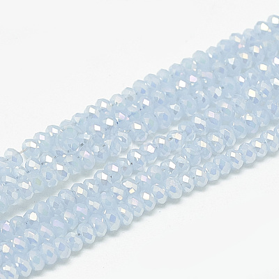 Electroplate Glass Beads Strands X-EGLA-Q112-A02-1