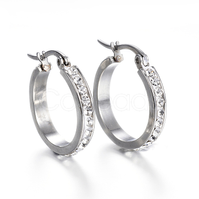 304 Stainless Steel Hoop Earrings EJEW-N0031-11P-1