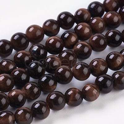 Natural Red Tiger Eye Beads Strands X-G-C076-4mm-1D-1