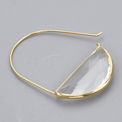 Brass Hoop Earrings EJEW-T007-04G-02-NF-1