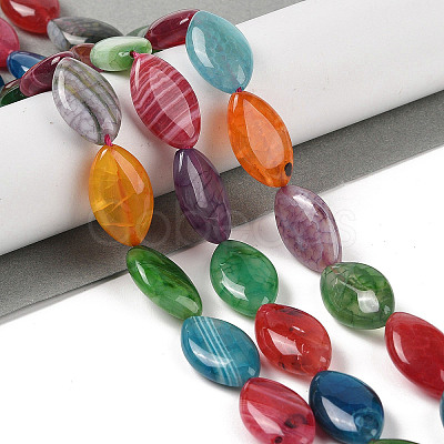 Natural Agate Beads Strands G-P535-E01-01-1